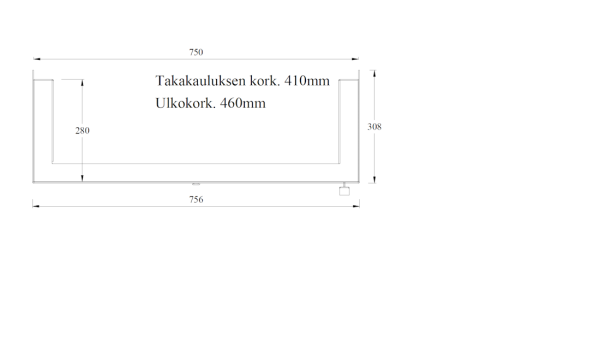 Kulmaluukku U-malli TUL50 - Image 2